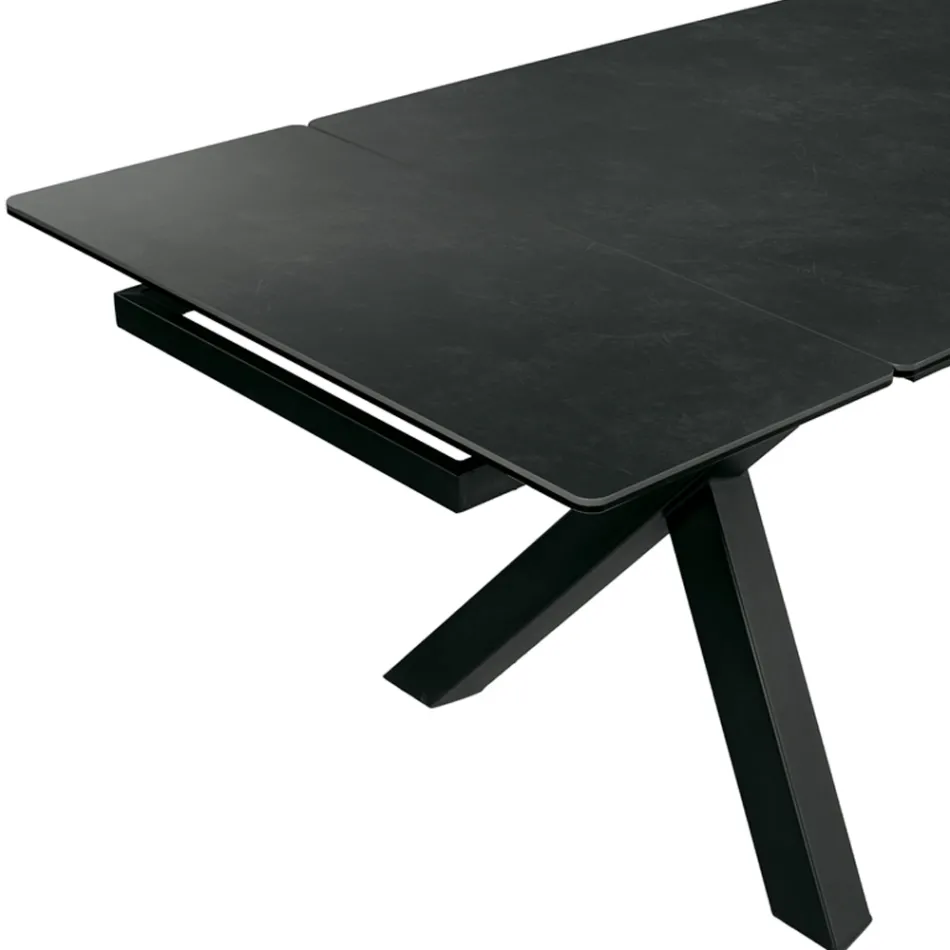 Mesa extensible 160/240x90 cm de vitrocerámica - Master viadurini