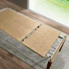 Mesa extensible de 180 a 240 cm en madera de listones de fresno - Modula viadurini