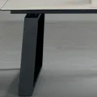Mesa extensible 3 m patas de metal con tapa de cerámica brillante - Papusca viadurini