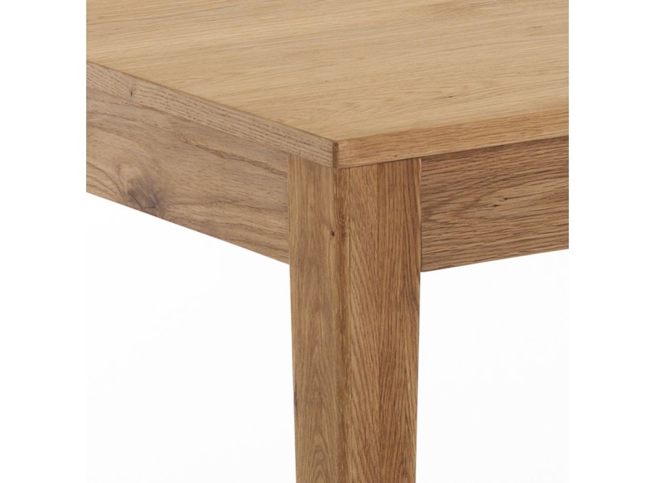 Mesa extensible hasta 180 cm en madera maciza de abedul - talio viadurini