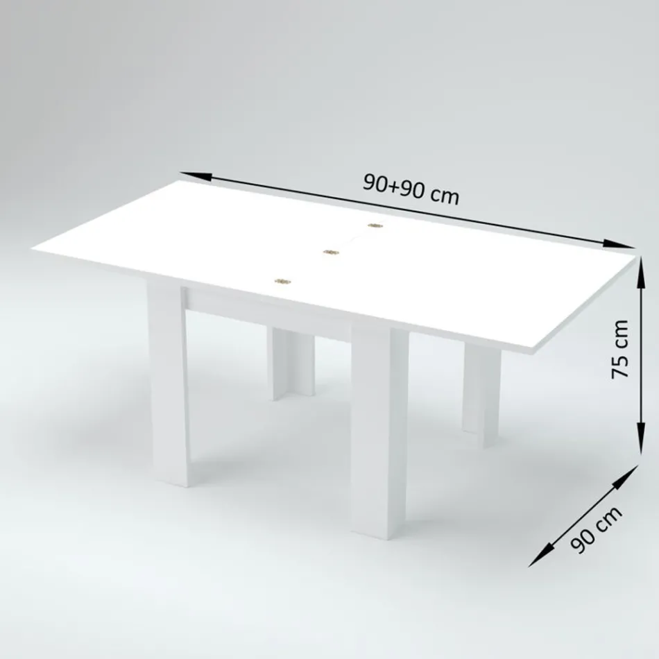 Mesa extensible de madera sostenible hasta 180 cm - Perro viadurini