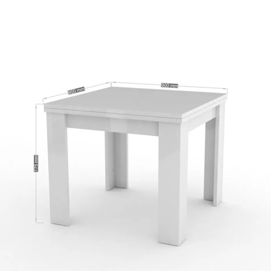 Mesa extensible de madera sostenible hasta 180 cm - Perro viadurini