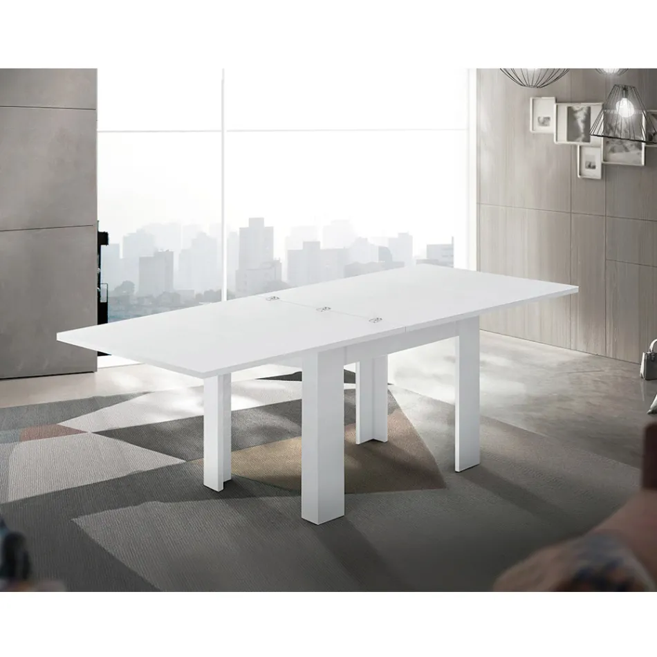 Mesa extensible de madera sostenible hasta 180 cm - Perro viadurini