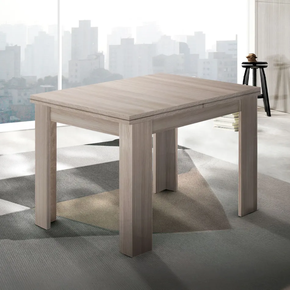 Mesa extensible de madera sostenible hasta 180 cm - Perro viadurini