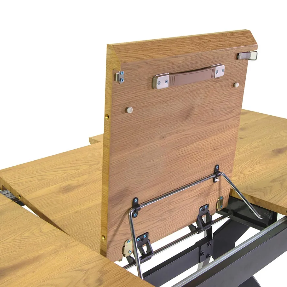 Mesa extensible 180 cm en MDF Efecto Madera con veta gofrada - Espuma viadurini