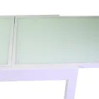 Mesa extensible 180 cm o 220 cm con tablero de cristal templado - Cartellina viadurini