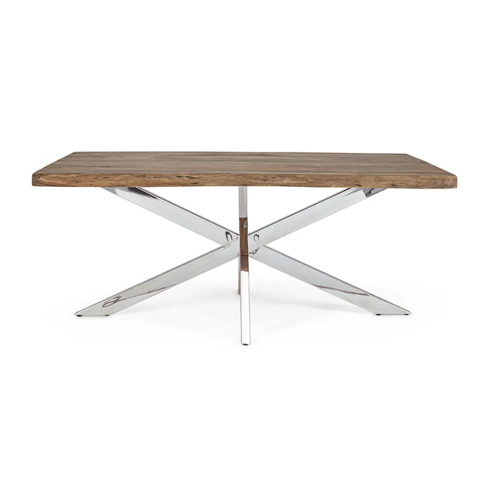 Mesa Extensible hasta 2,6 m en Madera Hecha a Mano Homemotion - Plutarco viadurini
