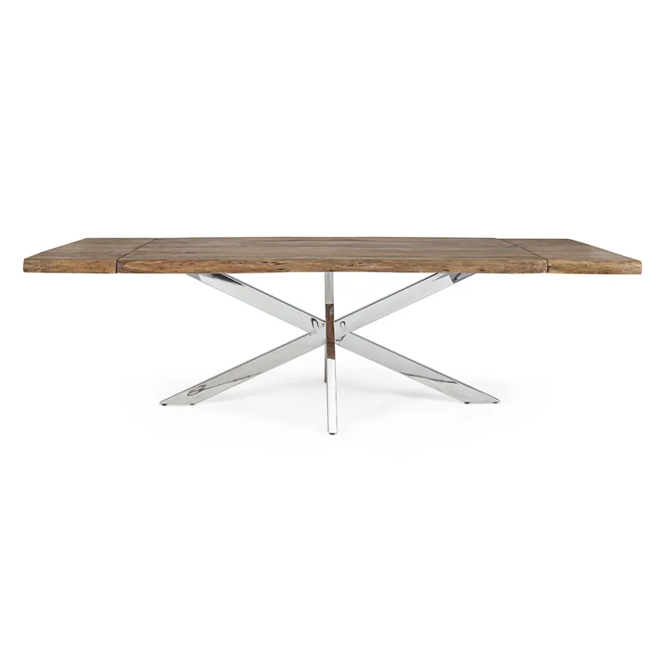 Mesa Extensible hasta 2,6 m en Madera Hecha a Mano Homemotion - Plutarco viadurini
