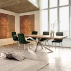 Mesa Extensible hasta 2,6 m en Madera Hecha a Mano Homemotion - Plutarco viadurini