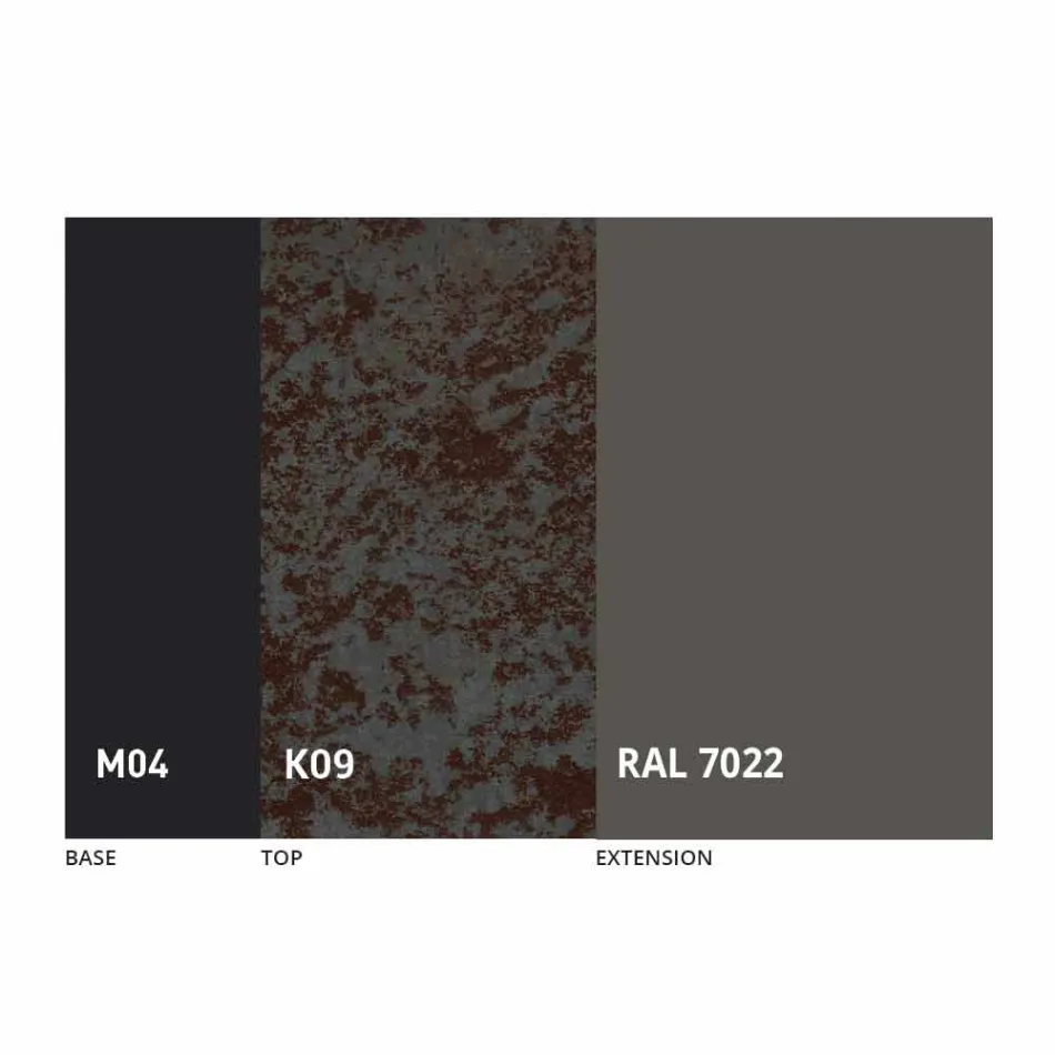 Mesa de comedor extensible hasta 2,8 m con patas de cerámica y metal - Paoluccio viadurini