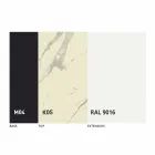 Mesa de comedor extensible hasta 2,8 m con patas de cerámica y metal - Paoluccio viadurini