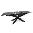 Mesa extensible 200 cm en metal y piedra sintética - Underwater viadurini
