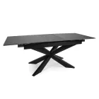 Mesa extensible 200 cm en metal y piedra sintética - Underwater viadurini