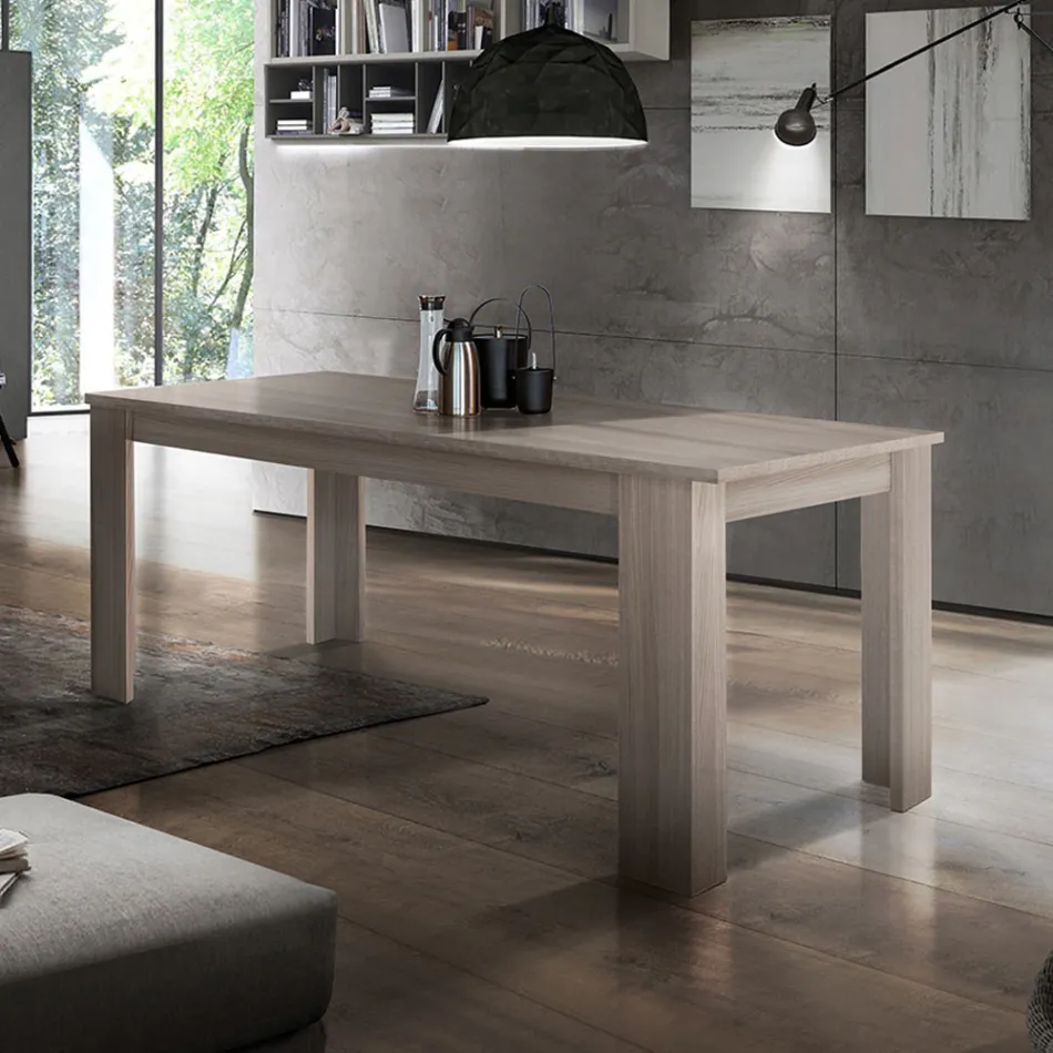 Mesa de comedor de diseño extensible a 210 cm en madera sostenible - Perro viadurini