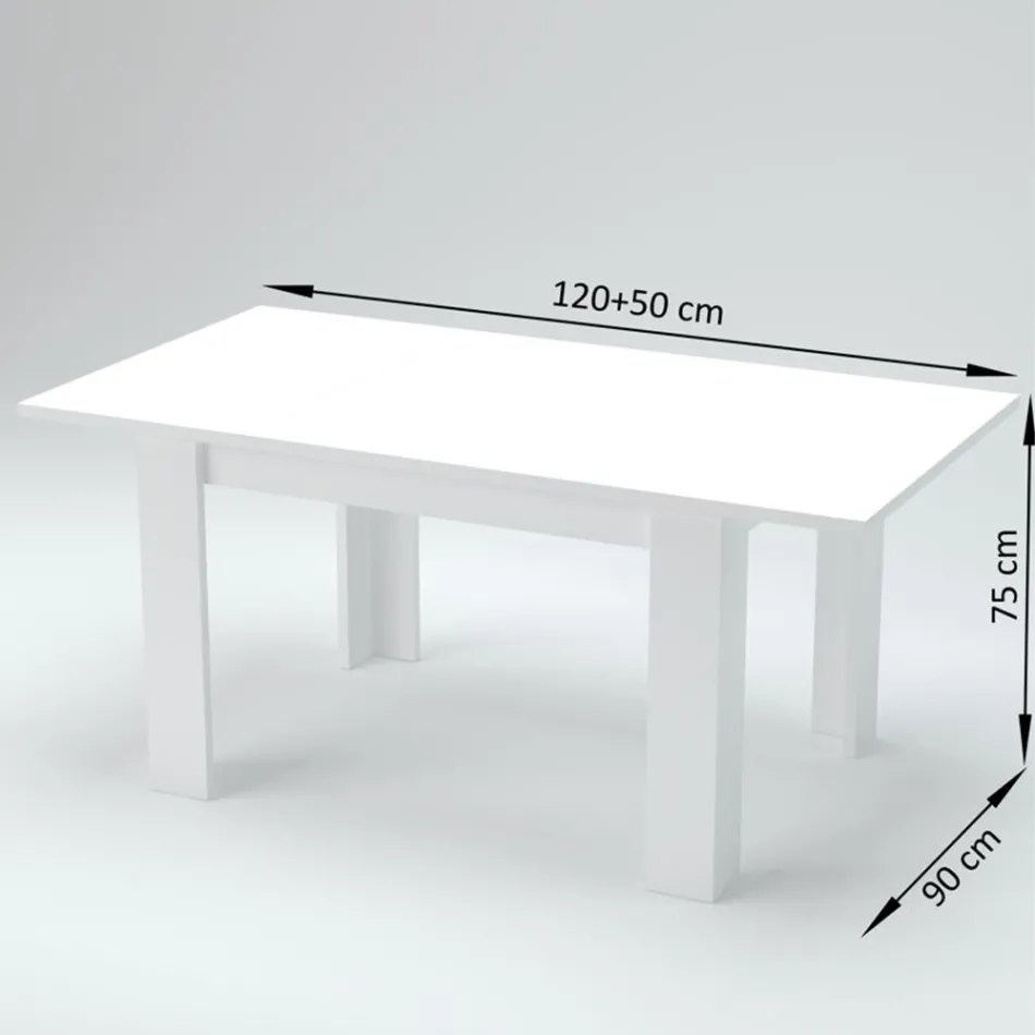Mesa de comedor de diseño extensible a 210 cm en madera sostenible - Perro viadurini