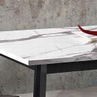 Mesa Extensible hasta 220 cm con Base de Haya Grafito Made in Italy - Toles viadurini