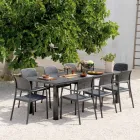 Mesa extensible hasta 220 cm en Polipropileno y Aluminio - Pillow viadurini