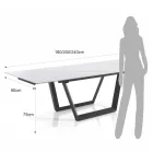 Mesa Extensible hasta 240 cm en Acero Gris - Bonito viadurini