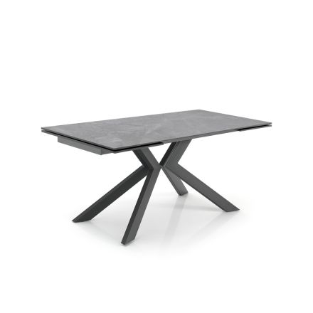 Mesa extensible hasta 240 cm en cerámica con acabado mármol - cloro viadurini