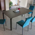Mesa extensible de 240 cm en metal y tablero de vitrocerámica - Lumera viadurini