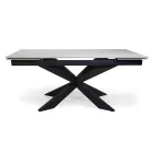 Mesa extensible 260 cm en metal y piedra sintética - Underwater viadurini
