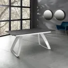 Mesa extensible hasta 270 cm con tapa de HPL y base de aluminio - Villongo viadurini