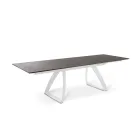 Mesa extensible hasta 270 cm con tapa de HPL y base de aluminio - Villongo viadurini