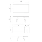 Mesa extensible hasta 270 cm con tapa de HPL y base de aluminio - Villongo viadurini