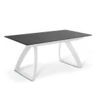 Mesa extensible hasta 270 cm con tapa de HPL y base de aluminio - Villongo viadurini