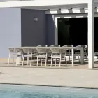 Mesa extensible hasta 276 cm con aluminio efecto madera - Ovara viadurini