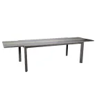 Mesa extensible 300 cm en aluminio con inserto HPL - Righello viadurini