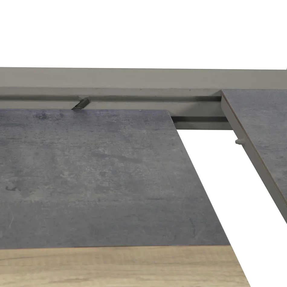 Mesa extensible 300 cm en aluminio con inserto HPL - Righello viadurini