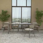 Mesa extensible 300 cm en aluminio con inserto HPL - Righello viadurini