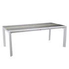 Mesa extensible 300 cm en aluminio con inserto HPL - Righello viadurini