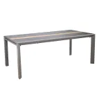 Mesa extensible 300 cm en aluminio con inserto HPL - Righello viadurini