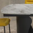 Mesa extensible de 300 cm en metal y tablero de piedra sinterizada - Taviria viadurini
