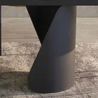 Mesa extensible de 300 cm en metal y tablero de piedra sinterizada - Taviria viadurini