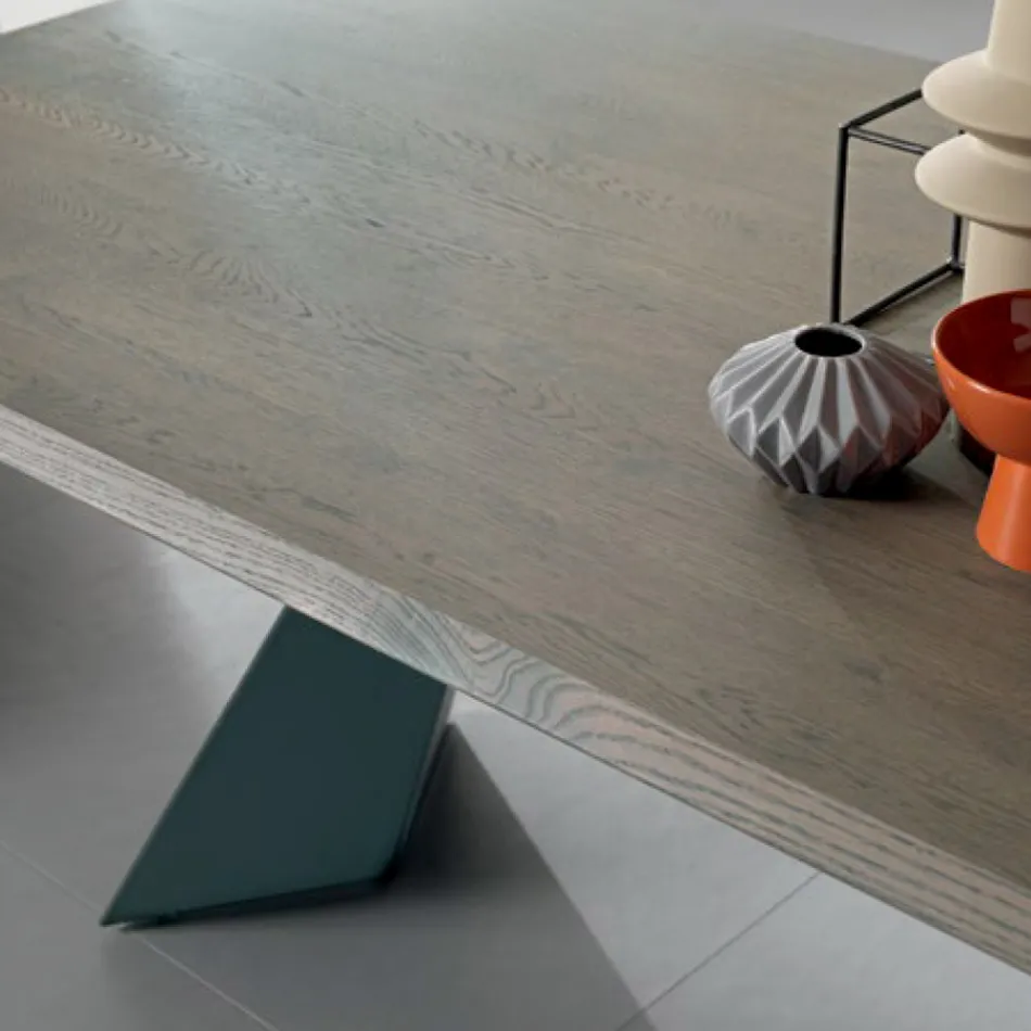 Mesa extensible con extensión lateral en madera contrachapada - Aperol viadurini