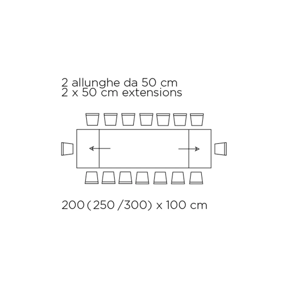 Mesa Extensible con Borde Descortezado Irregular Made in Italy - Gafas viadurini
