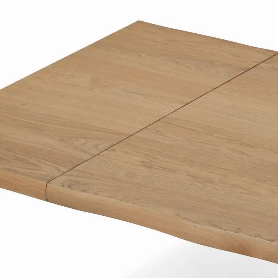 Mesa Extensible con Borde Descortezado Irregular Made in Italy - Gafas viadurini