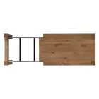 Mesa extensible con patas y tablero chapados Made in Italy - Tash viadurini