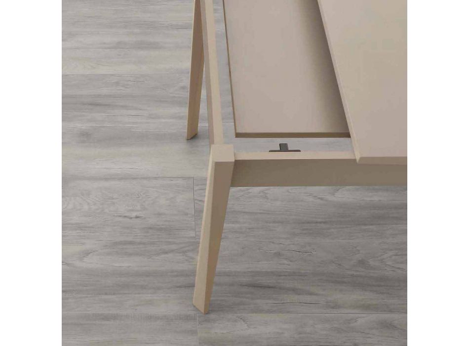 Mesa extensible con patas en madera maciza Empoli, diseño moderno. viadurini