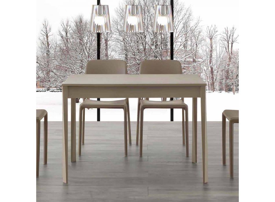Mesa extensible con patas en madera maciza Empoli, diseño moderno. viadurini