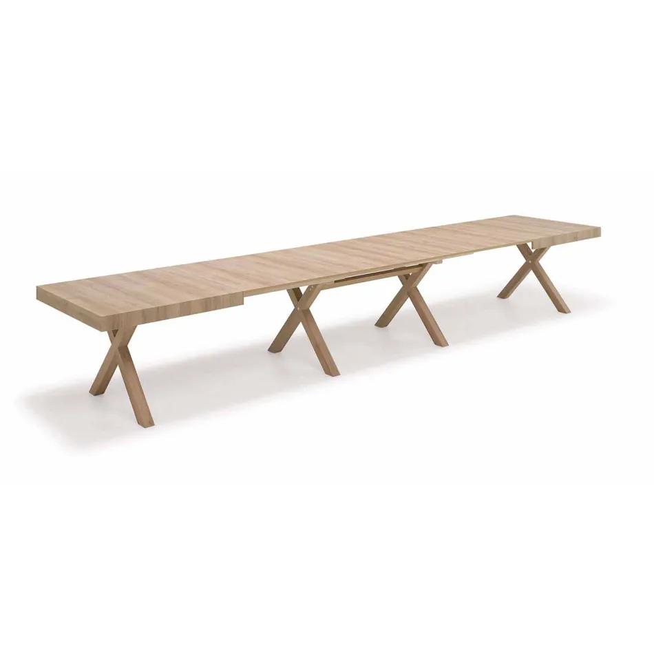 Mesa extensible, con tapa de madera de melamina - Atessa viadurini