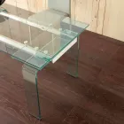 Mesa extensible con vidrio templado Señor viadurini
