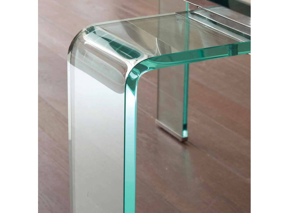 Mesa extensible con vidrio templado Señor viadurini