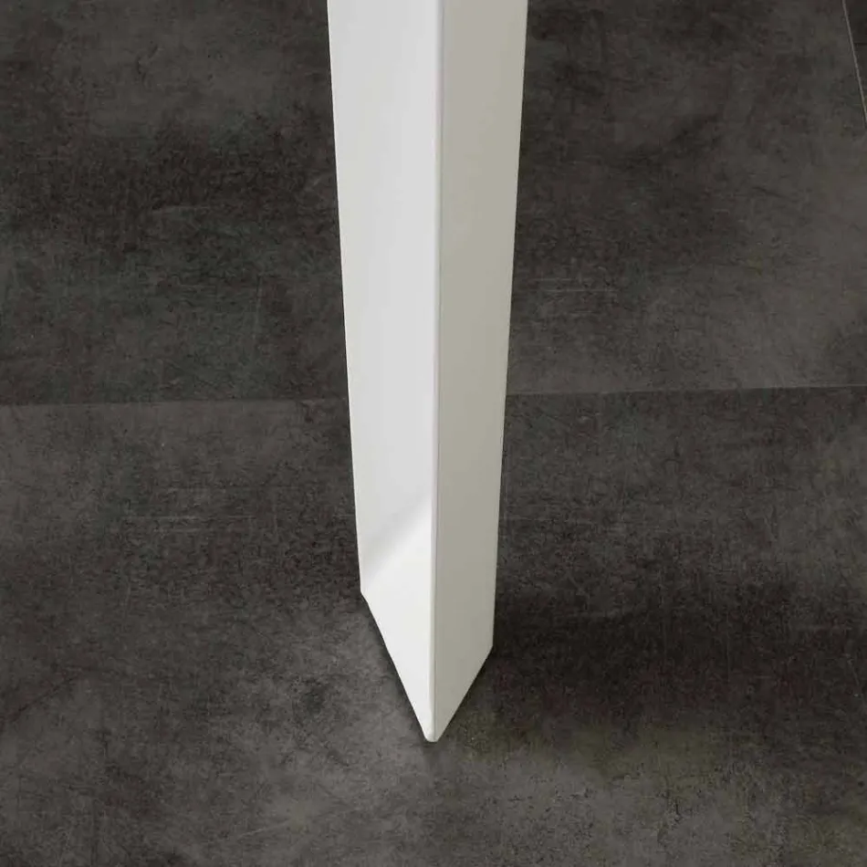 Mesa con tapa de vidrio templado Baltimore moderna viadurini