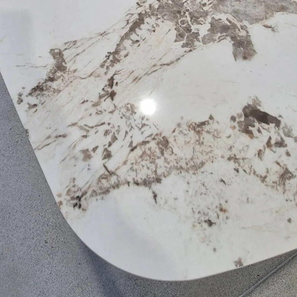 Mesa extensible de 180 a 260 cm en gres porcelánico sinterizado con acabado Pandora - Orion viadurini