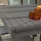 Mesa de jardín extensible totalmente de aluminio - Hoja viadurini