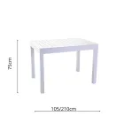 Mesa de jardín extensible fabricada íntegramente en aluminio - Hoja viadurini